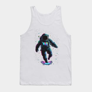 Astronaut Glitch Style Tank Top